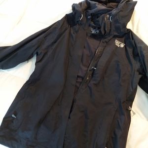 Mountain hardware, black rain jacket